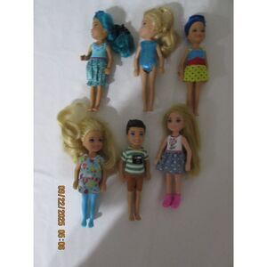 Lot of 6 Chelsea dolls Mattel barbie's little sister one boy brother